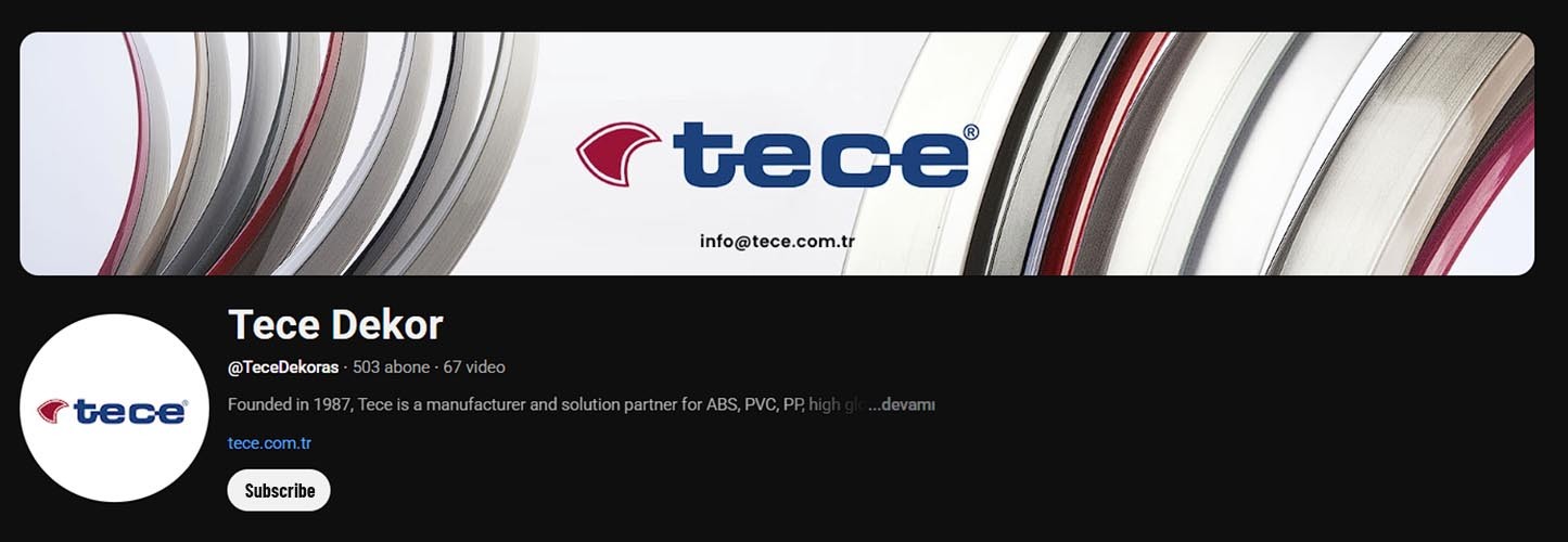 Subscribe to Tece Dekor’s YouTube Channel
