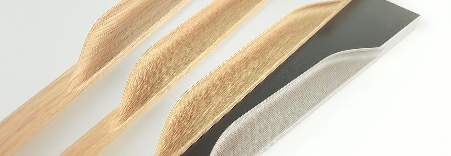 Solución de canto para perfiles con tirador integrado